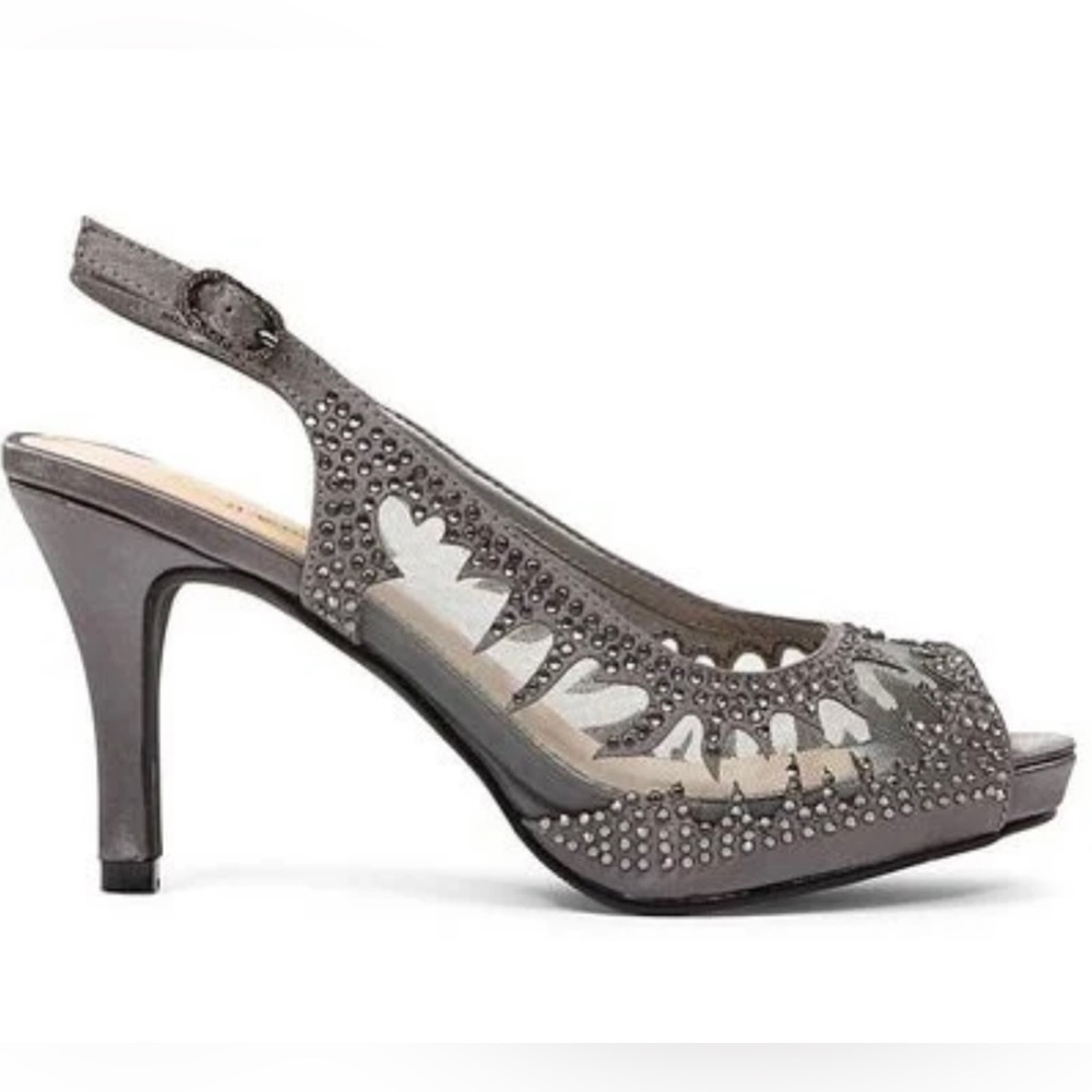 Lady Couture Pewter Stoned Sandal
